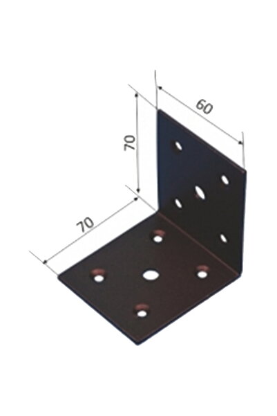 P&P Colț de tâmplar vopsit în negru 60X70X70