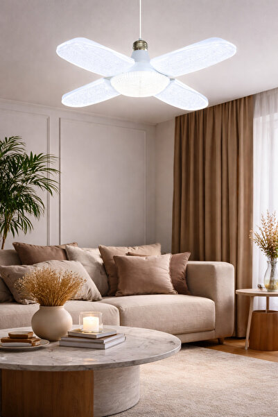 VEEL Pervane Ampul 3 Kollu 30w 6500 Katlanır Pervane Led Tasarruflu Kanatlı