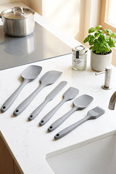 Ela&Elis Arvenza Silicone Kitchenware Set 6 Pieces Heat Resistant Spatula Spo...