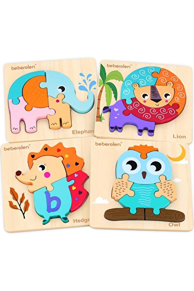 Arabest أحجيات خشبية، أحجيات حيوانات لمرحلة ما قبل المدرسة، ألعاب مونتيسوري، ...