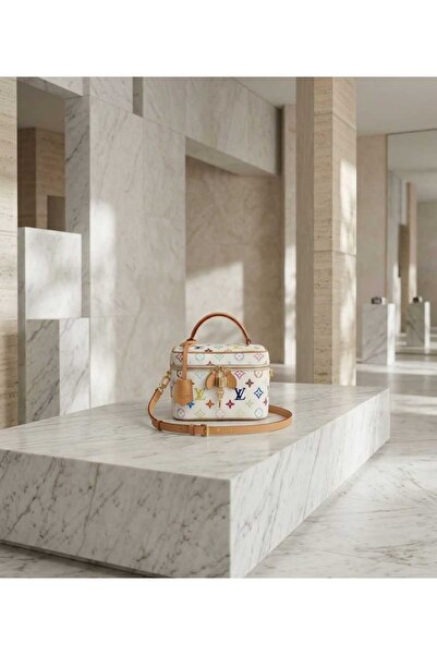 white stars Women's Lv Pattern Modern Arm and Makeup Bag Bag