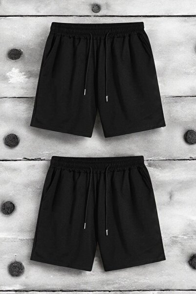 TORUK MAKTO Σετ 2 τεμαχίων Unisex Σορτς από χτενισμένο βαμβάκι σε κανονική, ά...