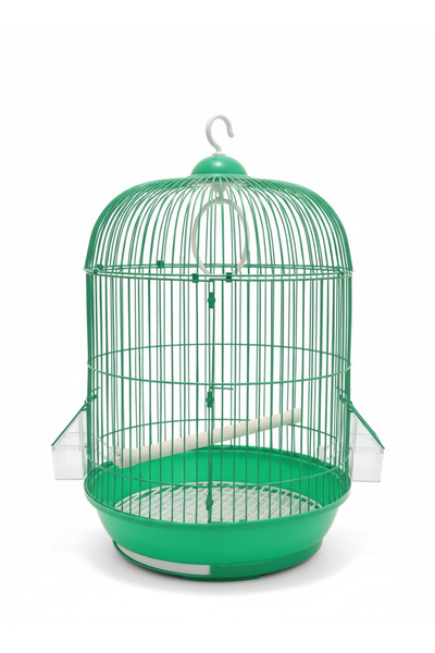 Dayang Green Bird Cage – Compact Metal Cage for Small Birds