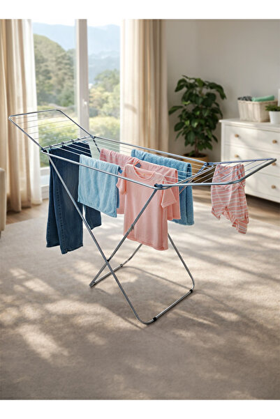 Cady One Foldable clothes drying rack made of rust-resistant galvanized steel...