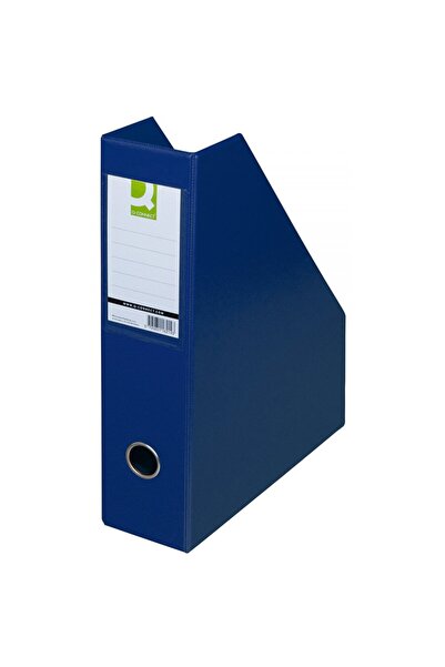 Q-Connect Suport pentru reviste, carton laminat PVC, lățime 76 mm, - albastru...