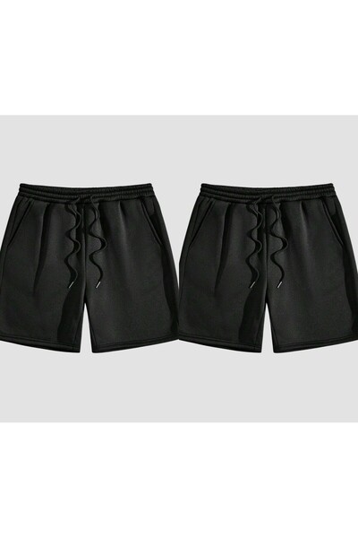 TORUK MAKTO Σετ 2 τεμαχίων Unisex Σορτς από χτενισμένο βαμβάκι σε κανονική, ά...