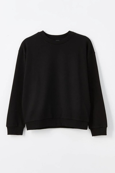 Siyah Unisex Bebek Ve Çocuk Sweatshirt - 1-8 Yaş Arası