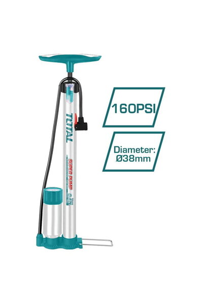 TOTAL - Pompă de podea cu manometru