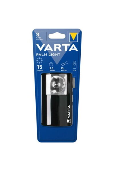 Varta Metal Palm Light Lantern with 15 Lm / 3.5h / 75m bulb