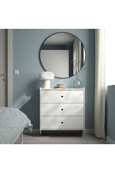 IKEA 3 çekmeceli şifonyer , beyaz, 69x78 cm