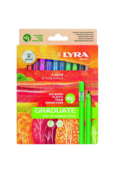 LYRA Carioca Art-Tip, vârf 1mm, 12 culori/cutie