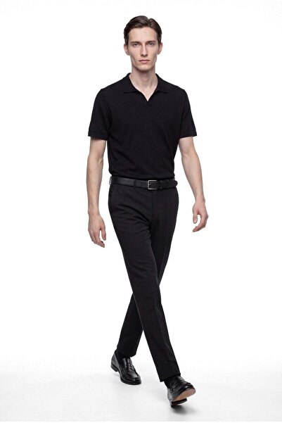 PAULMARK Men's Slim Fit Fabric Trousers