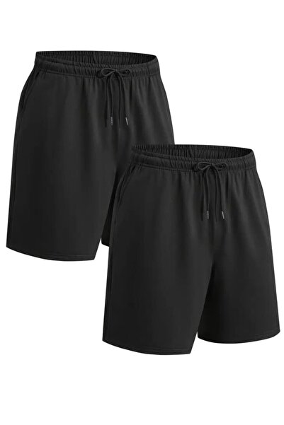 TORUK MAKTO Σετ 2 τεμαχίων Unisex Σορτς από χτενισμένο βαμβάκι σε κανονική, ά...