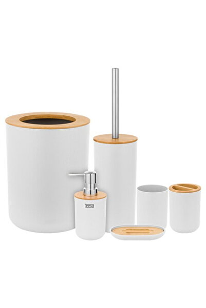 Teesa SET 6 BATH ACCESSORIES WHITE