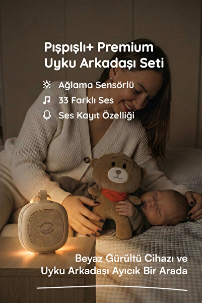 BUDİZZZ Plus 33 Sesli Ağlama Sensörlü Beyaz Gürültü Cihazı | Bebek Uyku Arkad...