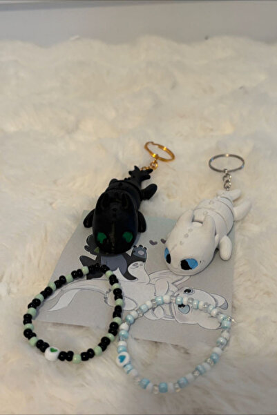 SeaSun Design Ejderhanı Nasıl Eğitirsin Temalı Couple Bileklik ve Anahtarlık ...