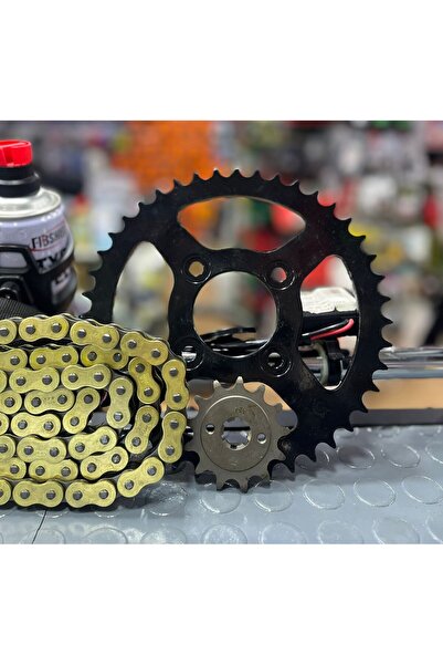 EAYMOTO Tvs Apache Rtr 200 Zincir Dişli Seti Oringli Gold Sarı Zincir Supermoto