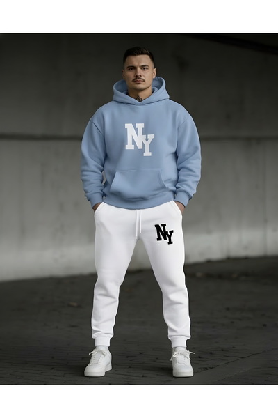 Risil-Nu Company New Season Hooded Ny Printed Full Winter Complete Brushed In...