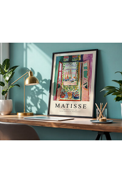 KALİA HOME Henri Matisse Çerçeveli Poster, Doğal Ahşap Çerçeveli Tablo – Mode...