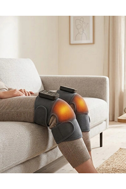 Epilons Kablosuz Isıtmalı Diz Omuz Masaj Titreşimli Eklem Masaj Bandı 2Li Set