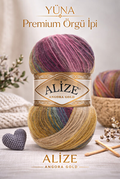 Alize Angora Gold Batik Hırka yelek Kazak Örgü İpi 4341