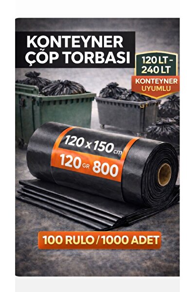 figanlar ambalaj Konteyner Çöp Torbası 120x150 cm 120-240 LT Uyumlu Rulo Çöp ...