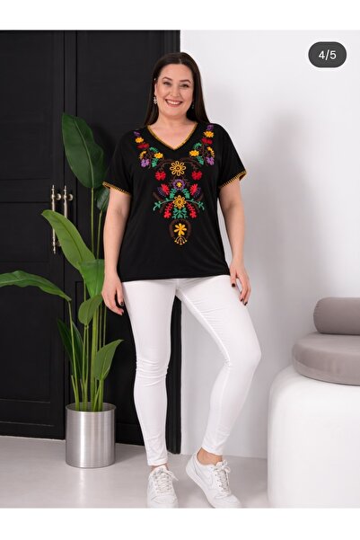tellevolle Plus Size Embroidered Blouse