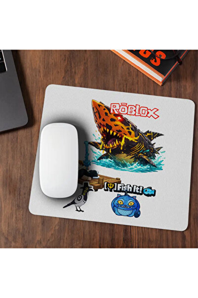 OEM Mousepad Roblox Fish it Dark Shark Sea Monster