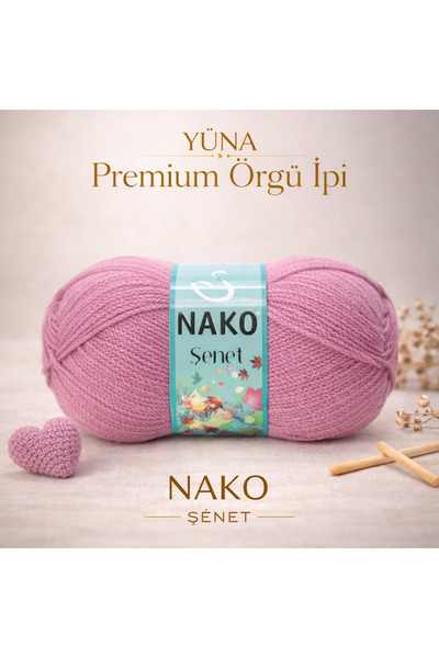 NAKO Şenet 25% Wool Knitting Yarn 275 Dried Rose