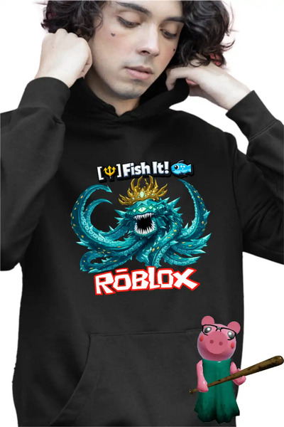 OEM Hanorac Copii Baieti Roblox Fish it Laviathan Sea Monster Pescar