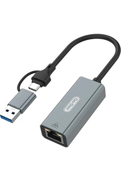 Go-Des Go Des GD-6871 RJ45 Type-C and USB-A Ethernet Converter Cable 100Mbps ...