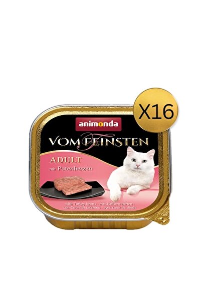 Animonda Wet Food for Cats, Animonda, Vom Feinsten, Turkey Heart, set of 16 p...