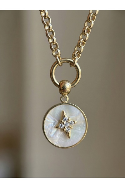 AccessoriesCınCık 316L Anti Tarnish Steel Necklace North Star Stainless Women's Necklace
