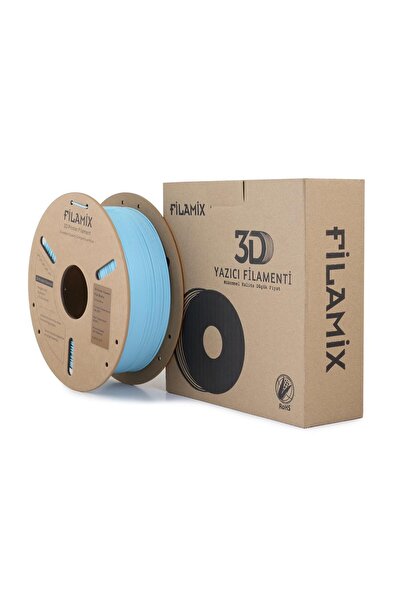 FİLAMİX Pla Mat Mavi 1.75mm 1Kg - Gerçek Mat Yüzey Profesyonel 3D Yazıcı Fila...