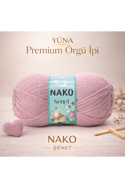 NAKO Şenet 25% Wool Knitting Yarn 10275 Powder Pink