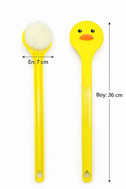 genel tr Cute Duck Figured Long Strappy Bath Back Washing Brush Soft Bristled Shower Brush