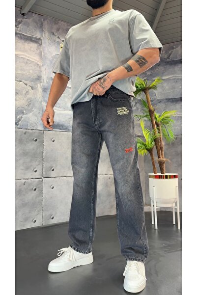 PEERLESS STORE Amsterdam Embroidered Premium Baggy Pants