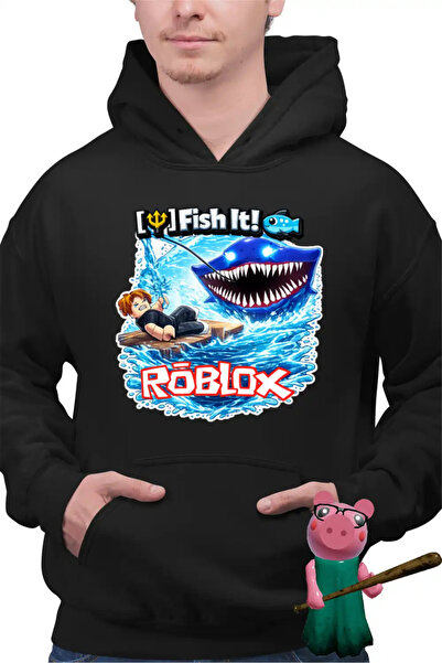 OEM Roblox Men's Hoodie Fish it Fisherman Huggy Wuggy