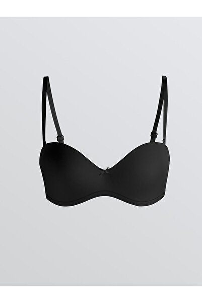 LC Waikiki Black Underwire Non-Padded Strapless Bra (S6)