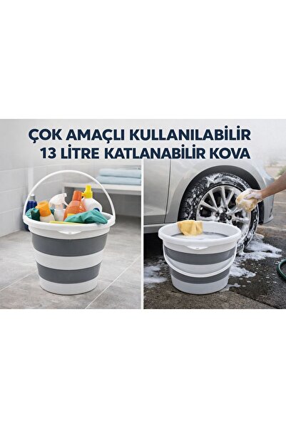 genel tr ÇOK AMAÇLI KATLANABİLİR 13 LT KOVA
