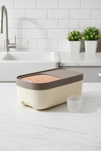 CASTEROLİ حاوية تخزين طعام بسعة 6.5 لتر مع غطاء - صندوق تخزين متوسط الحجم للب...