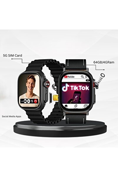 WiderMarkt 5G SIM Kartlı Android Akıllı Saat - Kamera, GPS, WiFi Play Store U...