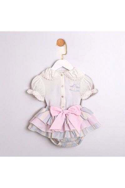 Cumino KIZ BEBEK 2 LI TAKIM ATLIKARINCA MASAL TEMALI KULOTLU 6-9 9-12 12-18 B...