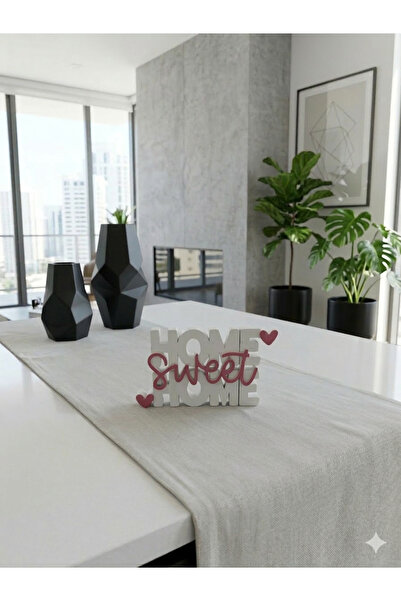 Aksesuar Kuşu Sweet Home Yazılı Dekoratif Biblo Şık Tasarım Boyalı Ve Vernikli