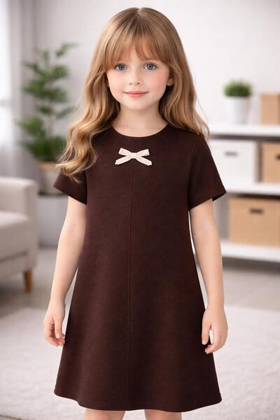 COLORDS Kız Çocuk Fiyonk Detay Örme Elbise