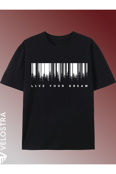 Velostra Unisex Women Men Live Your Dream Printed Oversized Comfortable Daily...