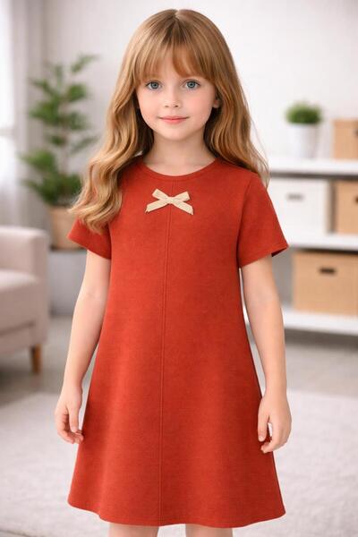 COLORDS Kız Çocuk Fiyonk Detay Örme Elbise
