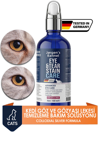 Jorgens Kennel Kedi Göz ve Gözyaşı Lekesi Temizleme Bakım Solüsyonu Çapak Göz...