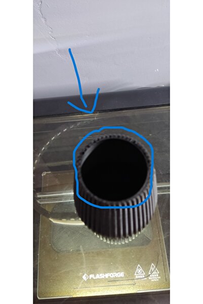 3DPROGA kusurlu vazo siyah 3 d baskılı 17 cm