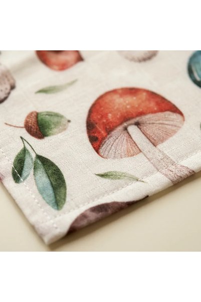 jr.bunnies Muslin Baby Mouth Wipes Set of 5 – 100% Cotton Muslin Wipes – Mushroom Patterned